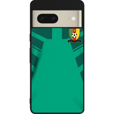 Coque Google Pixel 7 - Silicone rigide noir Maillot de football Cameroun 2022 personnalisable