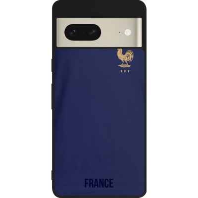 Coque Google Pixel 7 - Silicone rigide noir Maillot de football France 2022 personnalisable