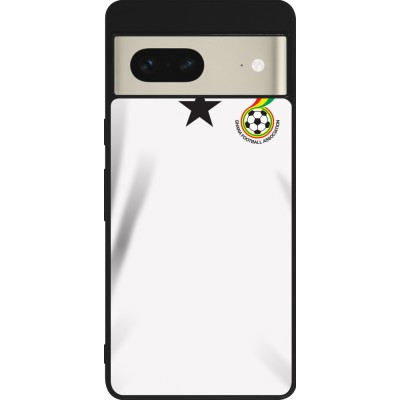 Coque Google Pixel 7 - Silicone rigide noir Maillot de football Ghana 2022 personnalisable