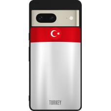 Coque Google Pixel 7 - Silicone rigide noir Maillot de football Turquie personnalisable