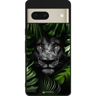 Coque Google Pixel 7 - Silicone rigide noir Forest Lion