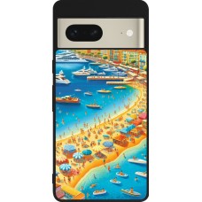 Coque Google Pixel 7 - Silicone rigide noir French Riviera People