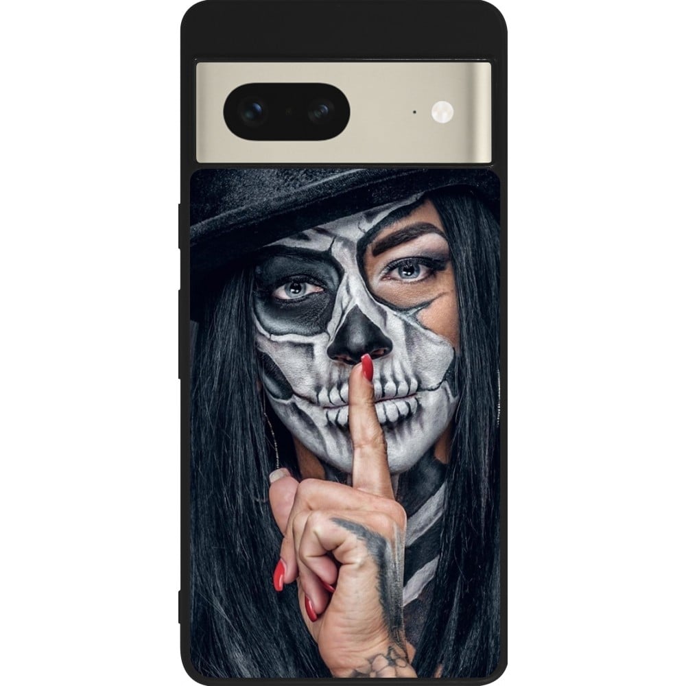 Coque Google Pixel 7 - Silicone rigide noir Halloween 18 19