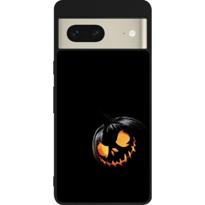 Coque Google Pixel 7 - Silicone rigide noir Halloween 2023 discreet pumpkin