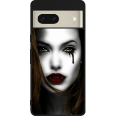 Coque Google Pixel 7 - Silicone rigide noir Halloween 2023 gothic vampire