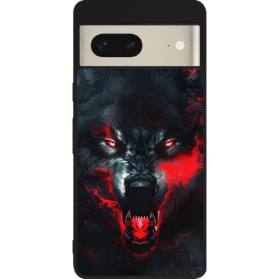 Coque Google Pixel 7 - Silicone rigide noir Halloween 2024 mad werewolf