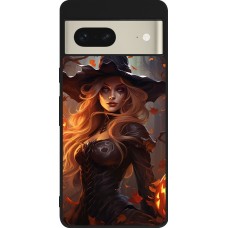 Coque Google Pixel 7 - Silicone rigide noir Halloween 2024 sexy witch