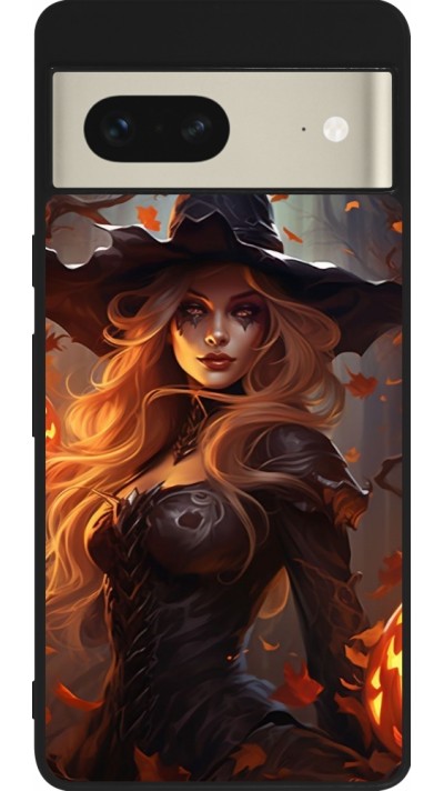 Coque Google Pixel 7 - Silicone rigide noir Halloween 2024 sexy witch