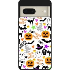 Coque Google Pixel 7 - Silicone rigide noir Halloween 2024 trick or treat