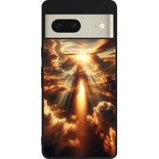 Coque Google Pixel 7 - Silicone rigide noir Lueur Céleste Zenith