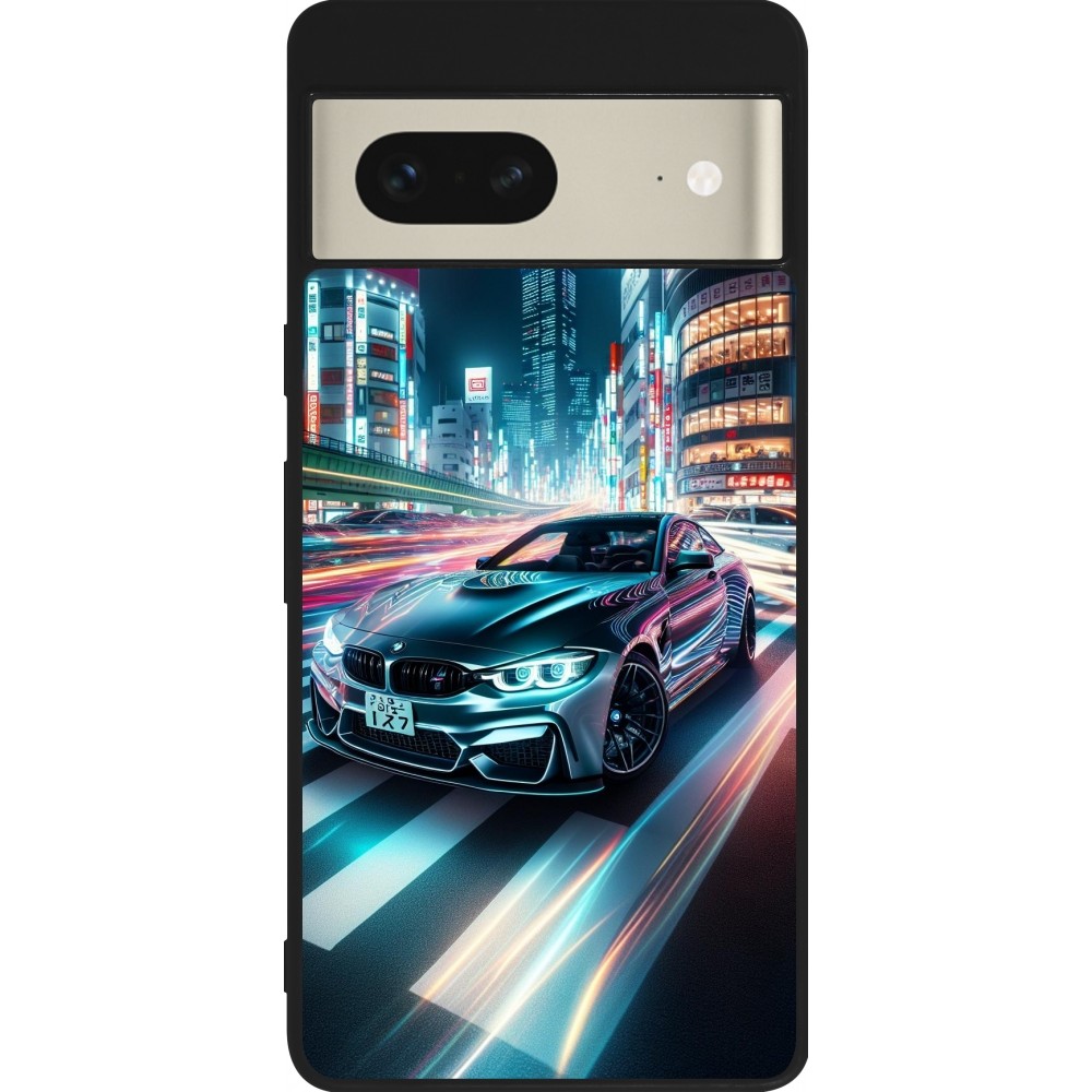 Google Pixel 7 Case Hülle - Silikon schwarz BMW M4 Tokio Nacht