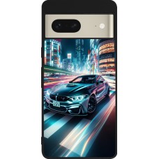 Google Pixel 7 Case Hülle - Silikon schwarz BMW M4 Tokio Nacht