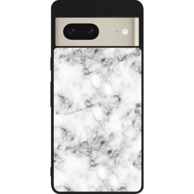 Coque Google Pixel 7 - Silicone rigide noir Marble 01