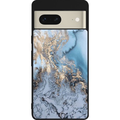 Coque Google Pixel 7 - Silicone rigide noir Marble 04