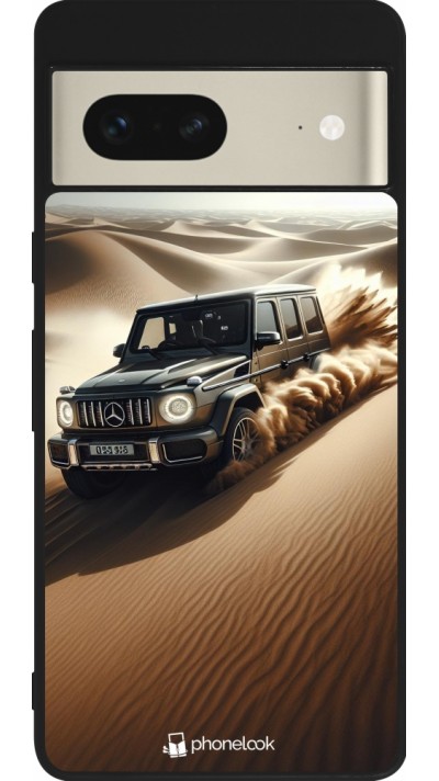 Coque Google Pixel 7 - Silicone rigide noir Mercedes G Drift Desert