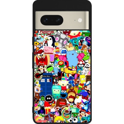 Coque Google Pixel 7 - Silicone rigide noir Mixed cartoons