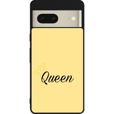 Coque Google Pixel 7 - Silicone rigide noir Mom 2024 Queen