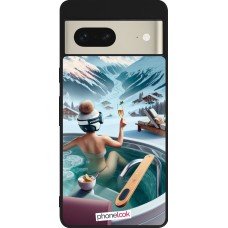 Google Pixel 7 Case Hülle - Silikon schwarz Berg Glamour Whirlpool