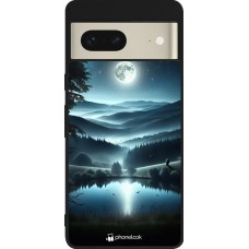 Google Pixel 7 Case Hülle - Silikon schwarz Ansicht des Nachthimmels