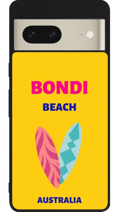 Coque Google Pixel 7 - Silicone rigide noir Pop Summer Destination Bondi