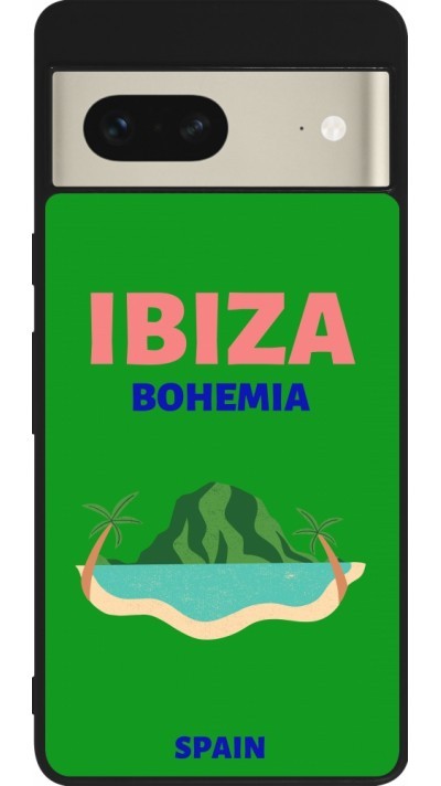 Coque Google Pixel 7 - Silicone rigide noir Pop Summer Destination Ibiza