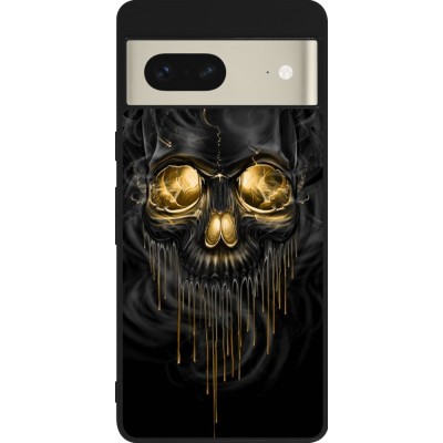 Coque Google Pixel 7 - Silicone rigide noir Skull 02