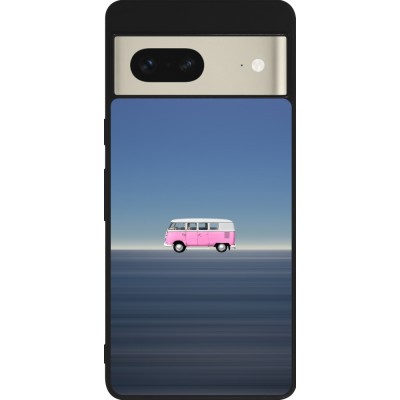 Coque Google Pixel 7 - Silicone rigide noir Spring 23 pink bus