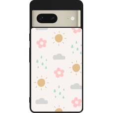 Coque Google Pixel 7 - Silicone rigide noir Spring 23 weather