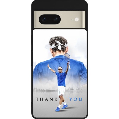 Coque Google Pixel 7 - Silicone rigide noir Thank you Roger