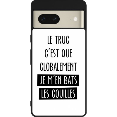 Coque Google Pixel 7 - Silicone rigide noir Le truc globalement bats les couilles