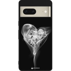 Coque Google Pixel 7 - Silicone rigide noir Valentine 2022 Black Smoke