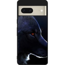 Coque Google Pixel 7 - Silicone rigide noir Wolf Shape