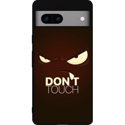 Coque Google Pixel 7a - Silicone rigide noir Angry Dont Touch