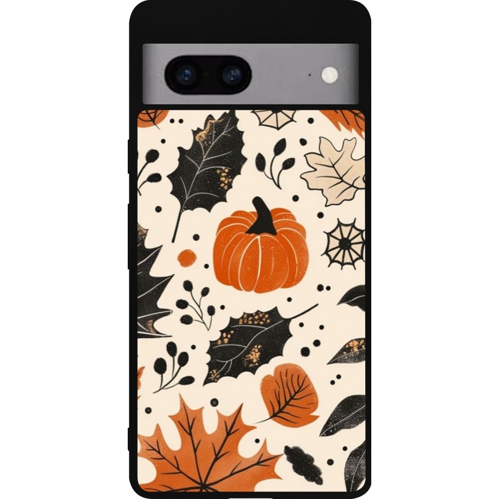 Coque Google Pixel 7a - Silicone rigide noir Autumn 2024 nature