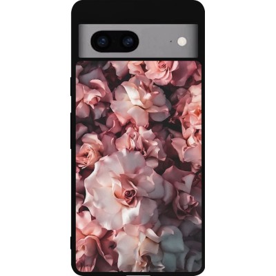 Coque Google Pixel 7a - Silicone rigide noir Beautiful Roses