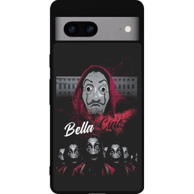 Coque Google Pixel 7a - Silicone rigide noir Bella Ciao