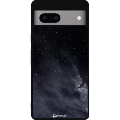 Coque Google Pixel 7a - Silicone rigide noir Black Sky Clouds