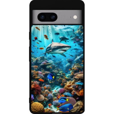 Coque Google Pixel 7a - Silicone rigide noir Bora Bora Mer et Merveilles