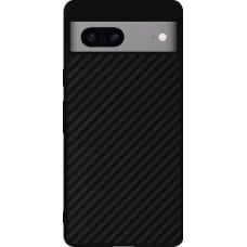 Coque Google Pixel 7a - Silicone rigide noir Carbon Basic