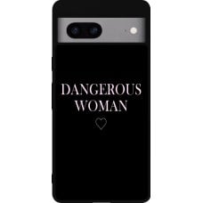 Coque Google Pixel 7a - Silicone rigide noir Dangerous woman