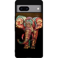 Coque Google Pixel 7a - Silicone rigide noir Elephant 02