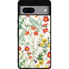 Coque Google Pixel 7a - Silicone rigide noir Flora Botanical Wildlife