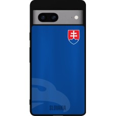 Coque Google Pixel 7a - Silicone rigide noir Maillot de football Slovaquie