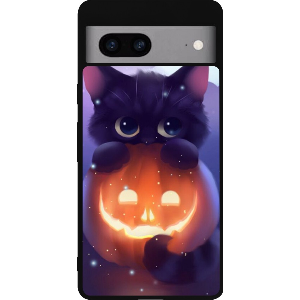 Coque Google Pixel 7a - Silicone rigide noir Halloween 17 15