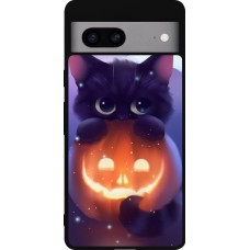 Coque Google Pixel 7a - Silicone rigide noir Halloween 17 15