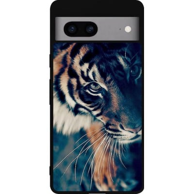 Coque Google Pixel 7a - Silicone rigide noir Incredible Lion