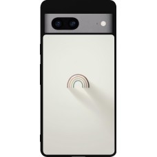 Coque Google Pixel 7a - Silicone rigide noir Mini Rainbow Minimal