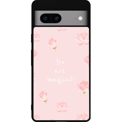 Coque Google Pixel 7a - Silicone rigide noir Mom 2023 your are magical