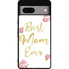 Coque Google Pixel 7a - Silicone rigide noir Mom 2024 best Mom ever