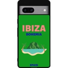 Coque Google Pixel 7a - Silicone rigide noir Pop Summer Destination Ibiza